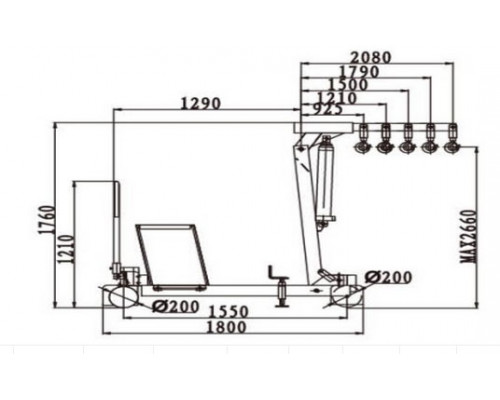Гидравлический гуськовый кран SCB 550