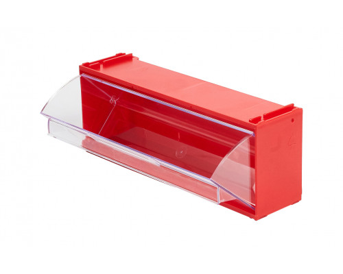 Короб откидной Стелла-техник F-300-1 , 300х96х112мм, красный, прозрачный