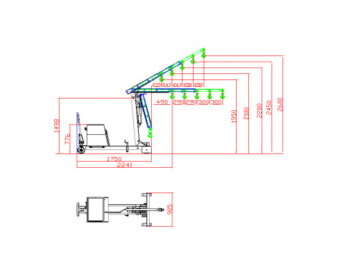 Гидравлический гуськовый кран SSCB 550