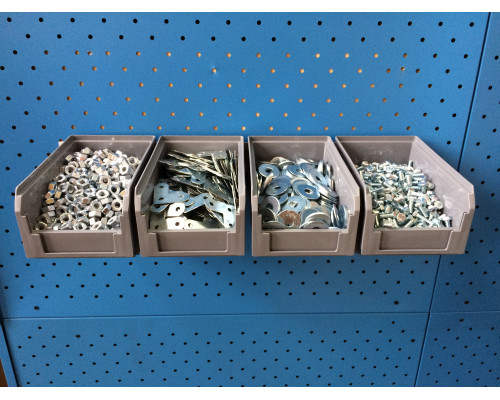 Органайзер настенный Стелла-техник V-2-650-серый , 4 ящика V-2