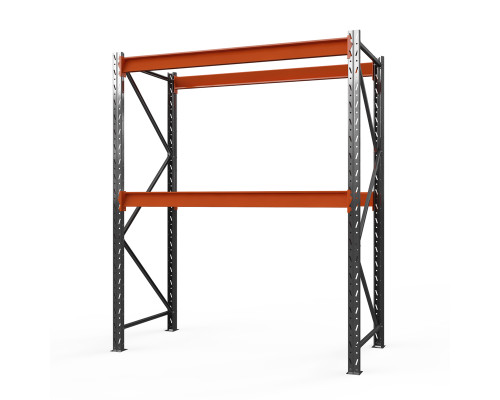 Стеллаж металлический Оптима, 2000x1250x785 мм. Ярусы: 2 шт. без настила