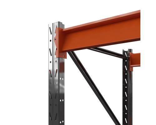 Стеллаж металлический Оптима, 2000x1250x785 мм. Ярусы: 2 шт. без настила