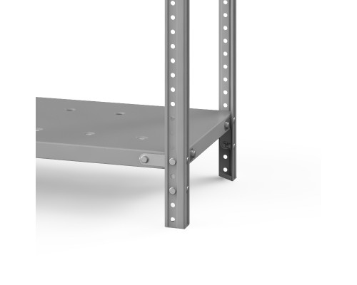 Стеллаж металлический ТС Лайт, 1800x700x600 мм. Полки: 3 шт. метал. перф.