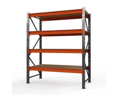 Стеллаж металлический Оптима, 3000x1530x785 мм. Ярусы: 4 шт. фанера