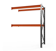 Секция приставная стеллажа металлического Оптима, 2000x2500x785 мм. Ярусы: 2 шт. без настила