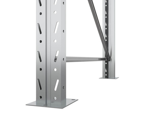 Стеллаж металлический паллетный (2500х2700х1100 мм), 2 яруса