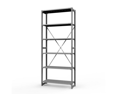 Стеллаж металлический ТСУ Универсал, 3000x760x500 мм. Полки: метал. перф. усил. 6 шт.