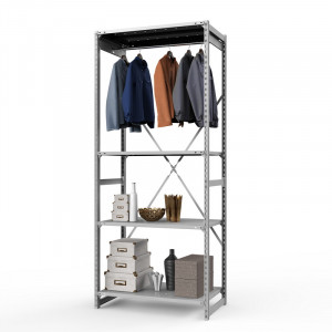 Стеллаж металлический ТСУ Универсал, 2500x1060x600 мм.Штанги: 1шт. Полки: метал. усил. перф. 4 шт.