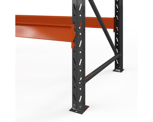 Стеллаж металлический Оптима, 2500x2500x785 мм. Ярусы: 5 шт. без настила