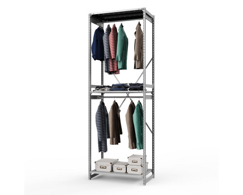 Стеллаж металлический ТСУ Универсал, 3000x1060x600 мм.Штанги: 2шт. Полки: метал. усил. перф. 3 шт.