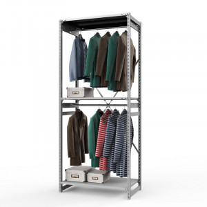 Стеллаж металлический ТСУ Универсал, 2500x1060x500 мм.Штанги: 2шт. Полки: метал. 3 шт.