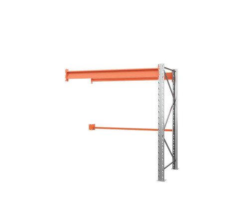 Секция приставная стеллажа металлического паллетного (2000х1800х1100 мм), 1 ярус