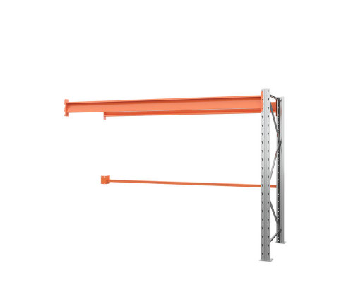 Секция приставная стеллажа металлического паллетного (2000х2700х1100 мм), 1 ярус