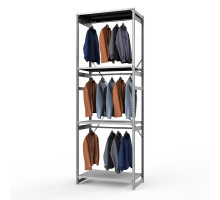 Стеллаж металлический ТСУ Универсал, 3000x1060x500 мм.Штанги: 3шт. Полки: метал. 4 шт.