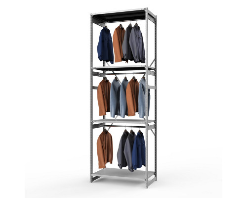 Стеллаж металлический ТСУ Универсал, 3000x1060x500 мм.Штанги: 3шт. Полки: метал. 4 шт.