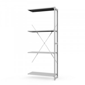 Секция приставная стеллажа металлического ТСУ Универсал, 2000x760x600 мм. Полки: метал. 4 шт.