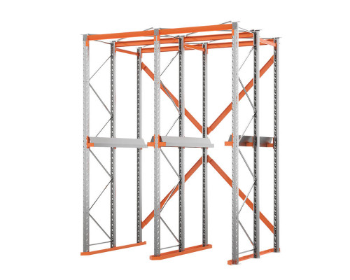 Стеллаж набивной паллетный (4000х3060х1800 мм), 2 линии, 2 яруса