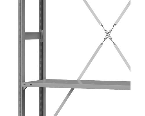 Стеллаж металлический ТСУ Универсал, 2500x1060x800 мм. Полки: метал. перф. усил. 5 шт.