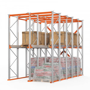 Стеллаж набивной паллетный (4000х3060х5000 мм), 2 линии, 2 яруса