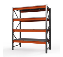 Стеллаж металлический Оптима, 3500x1530x785 мм. Ярусы: 4 шт. метал.